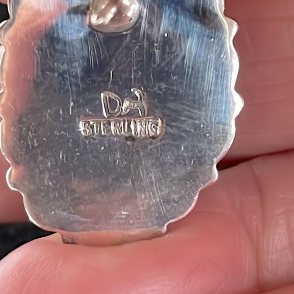 Turquoise & Sterling Earrings - Picture 4 of 5